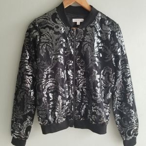 Sequin zip up